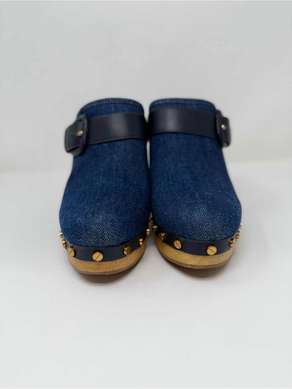 New Veronica Beard Dacey Denim Clog Blue Sz 8 - Picture 9 of 13